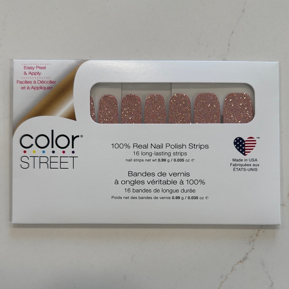 Color Street Glittery Press-On Nail Strips